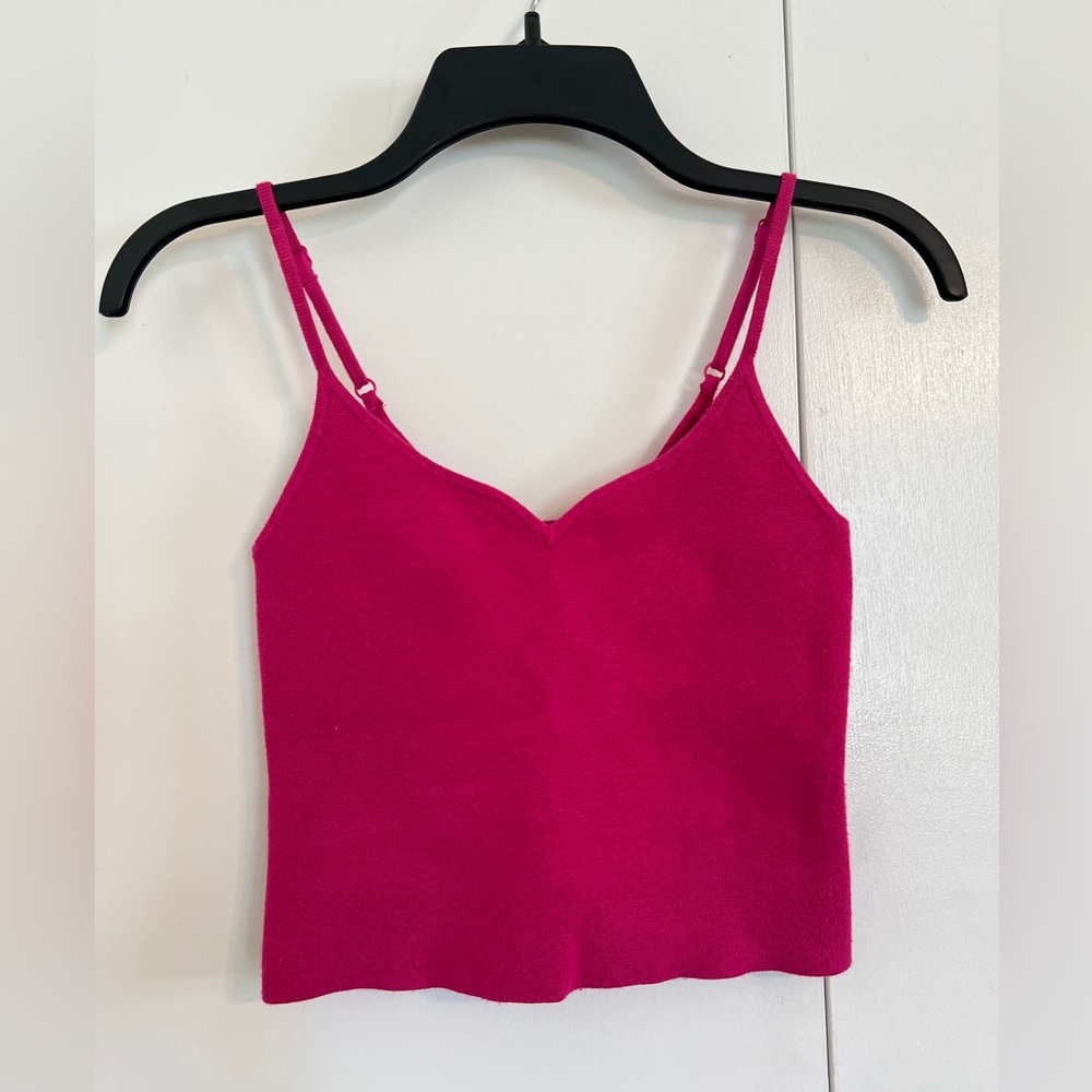 Vibrant Pink Cropped Tank